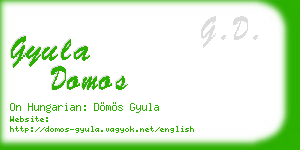 gyula domos business card