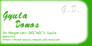 gyula domos business card